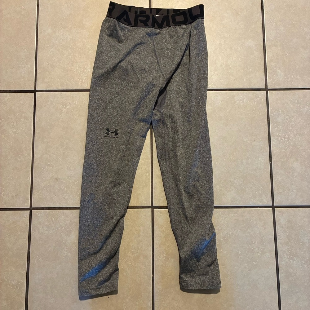 Under Armour Youth Medium Gray Compression Athletic Tights